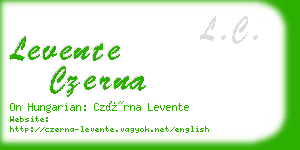 levente czerna business card